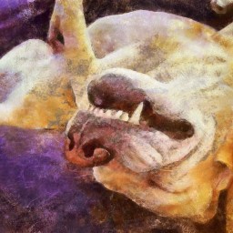 Moby Sleeping on Couch